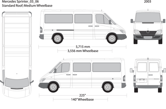 2003 Mercedes Sprinter V06 Vehicle Wrap Template