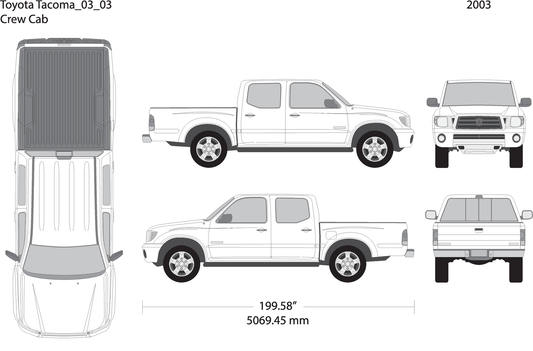2003 Toyota Tacoma V03 Vehicle Wrap Template