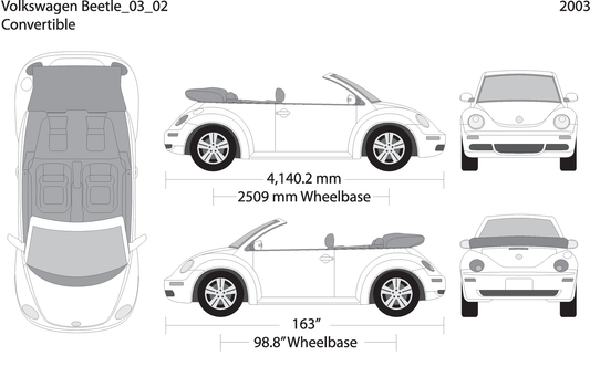 2003 Volkswagen Beetle V02 Vehicle Wrap Template