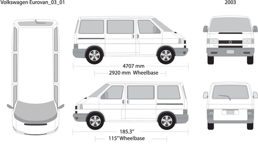 2003 Volkswagen Eurovan V01 Vehicle Wrap Template