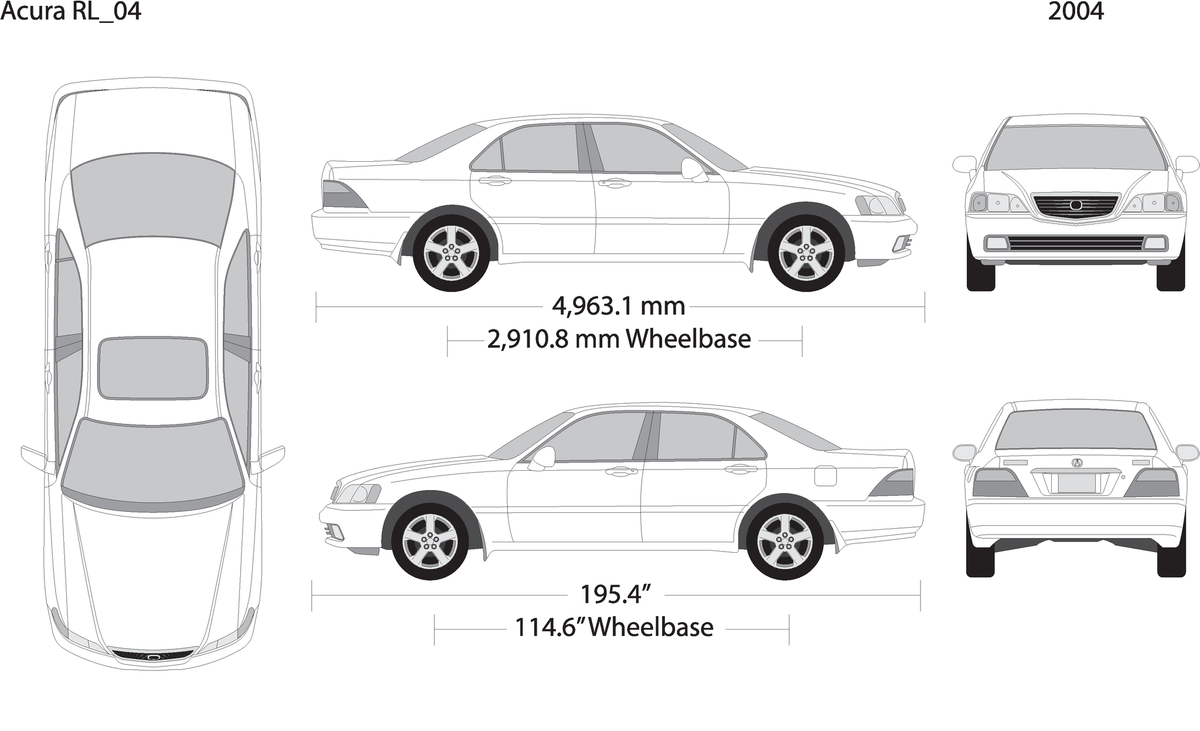 2004 Acura Rl V04 Vehicle Wrap Template
