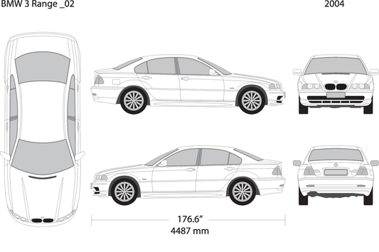 2004 Bmw 3 V02 Vehicle Wrap Template