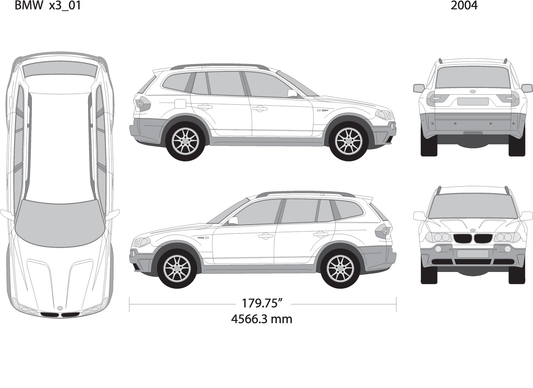 2004 Bmw X3 V04 Vehicle Wrap Template