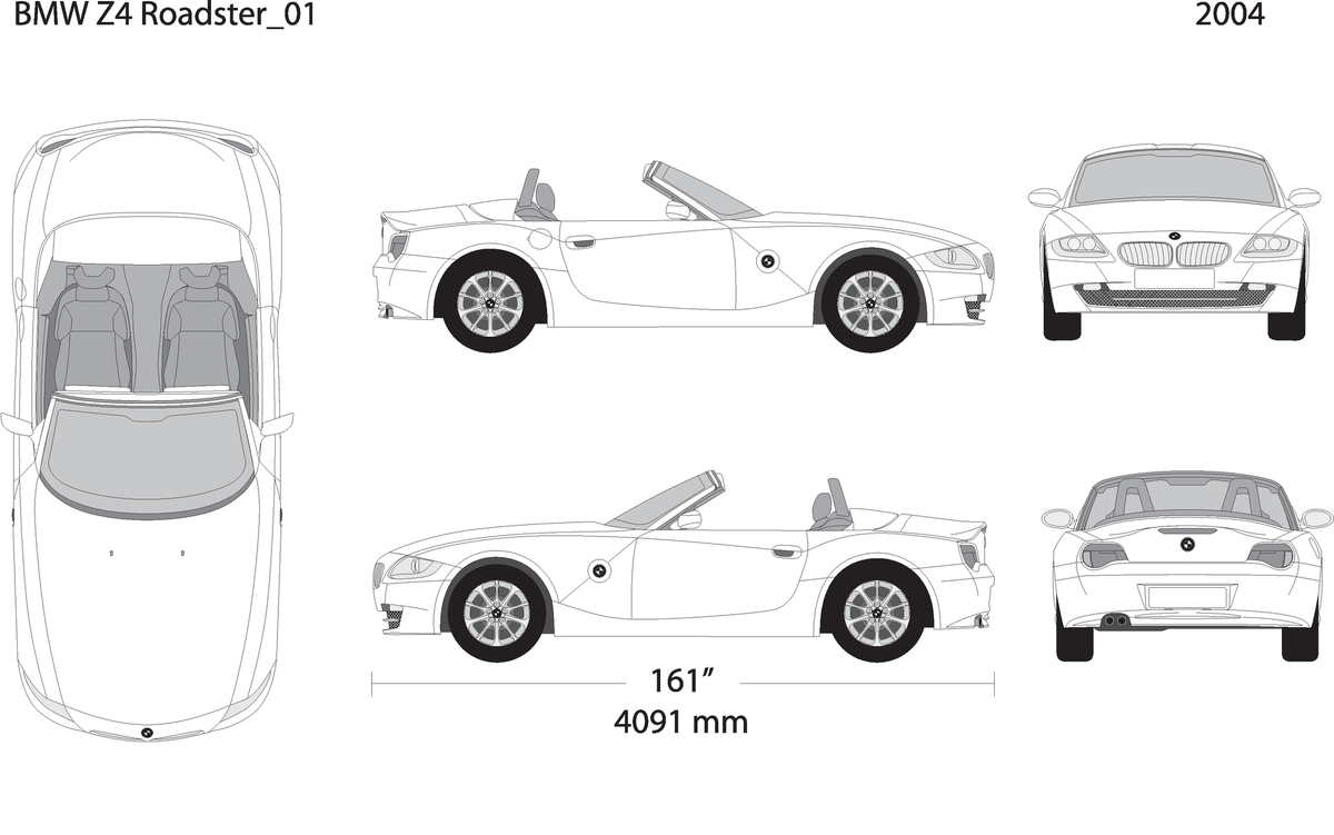 2004 Bmw Z4 V01 Vehicle Wrap Template