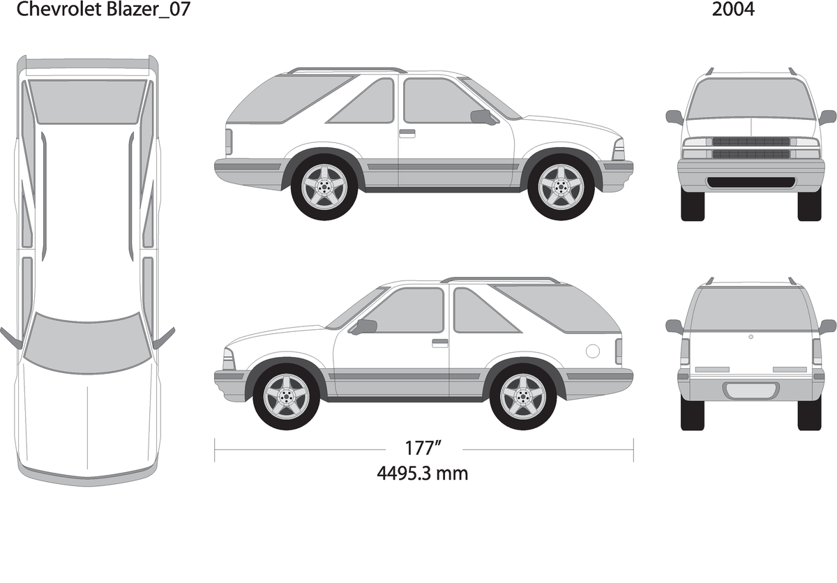 2004 Chevy Blazer V07 Vehicle Wrap Template