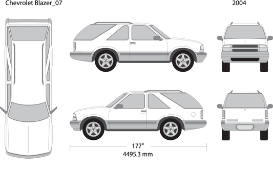 2004 Chevy Blazer V07 Vehicle Wrap Template