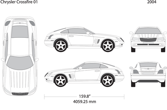2004 Chrysler Crossfire V01 Vehicle Wrap Template