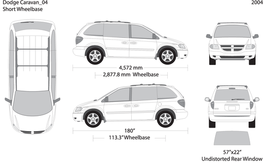 2004 Dodge Caravan V04 Vehicle Wrap Template