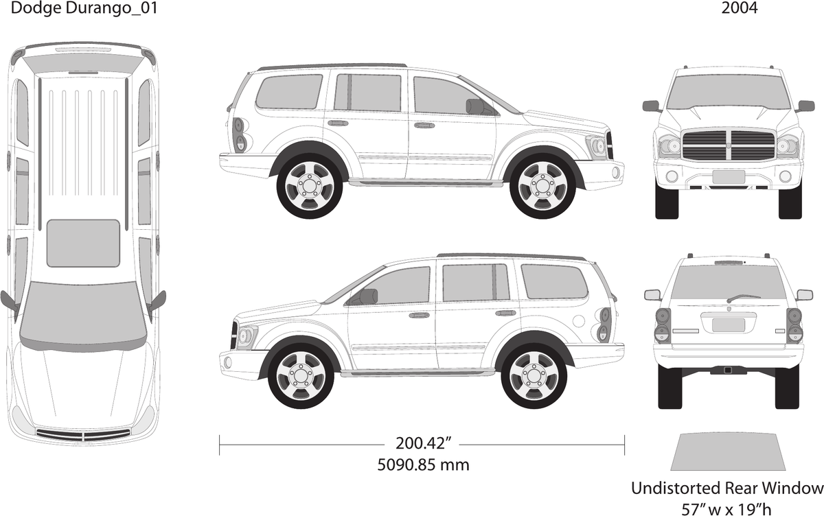 2004 Dodge Durango vector wrap template, Design-Ready PDF - GravBase