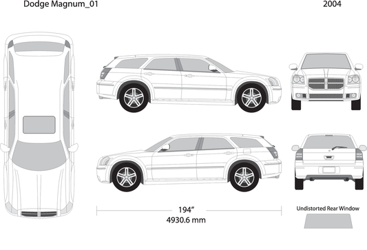 2004 Dodge Magnum V01 Vehicle Wrap Template