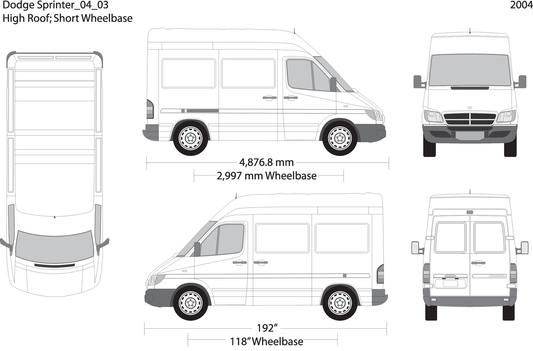 2004 Dodge Sprinter V03 Vehicle Wrap Template