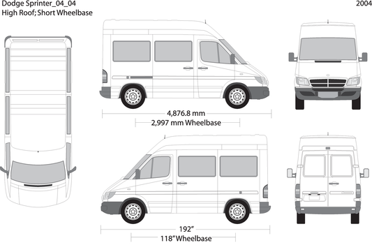 2004 Dodge Sprinter V04 Vehicle Wrap Template