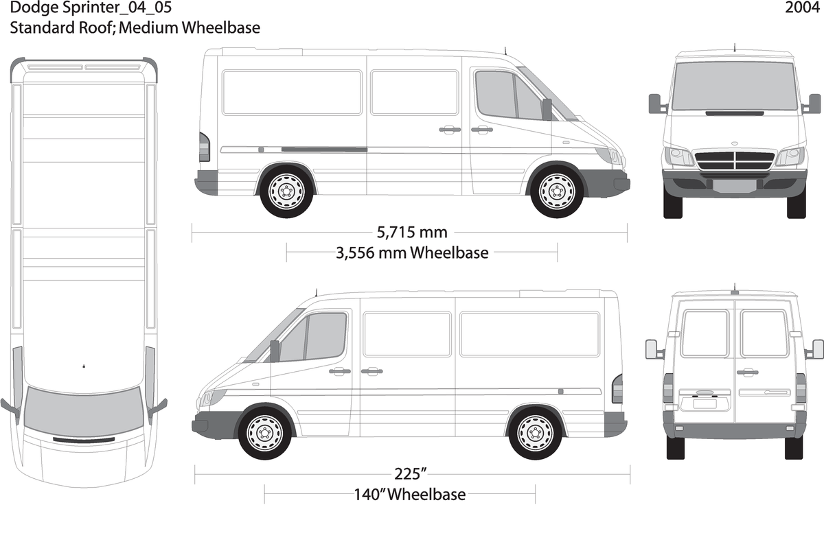 2004 Dodge Sprinter V05 Vehicle Wrap Template
