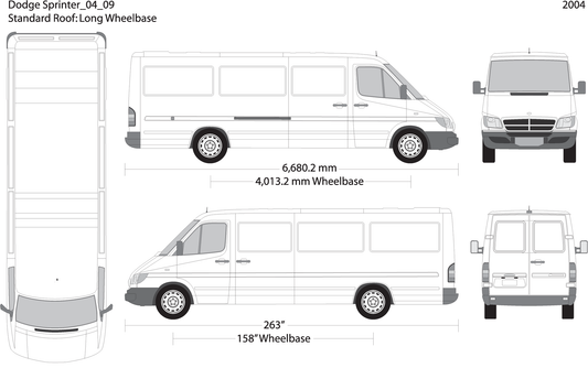 2004 Dodge Sprinter V09 Vehicle Wrap Template