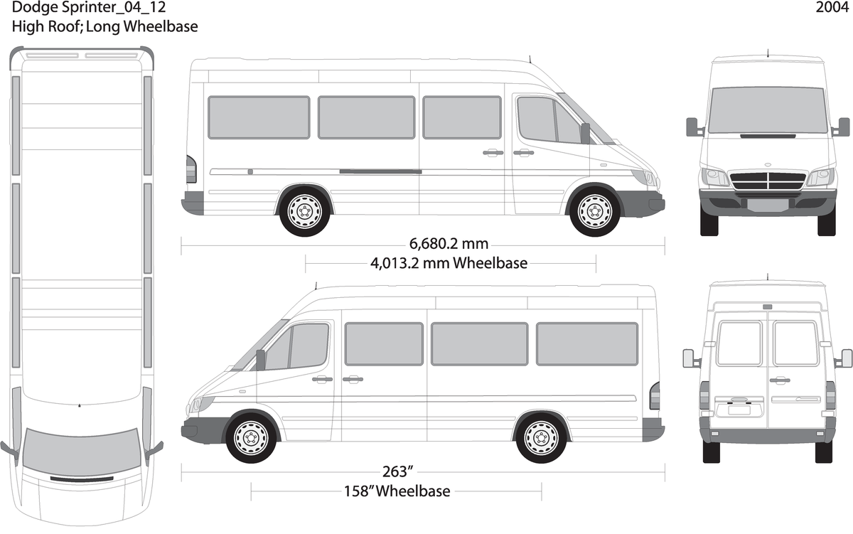 2004 Dodge Sprinter V12 Vehicle Wrap Template