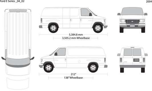 2004 Ford E Series V02 Vehicle Wrap Template