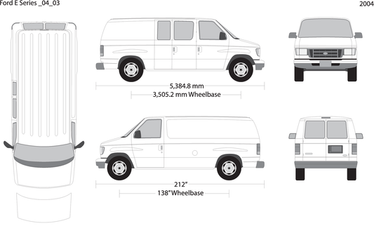 2004 Ford E Series V03 Vehicle Wrap Template