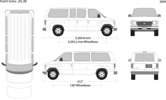 2004 Ford E Series V06 Vehicle Wrap Template