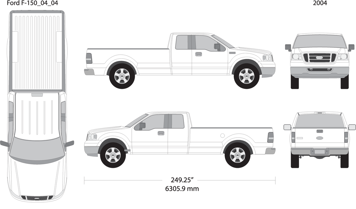2004 Ford F 150 V04 Vehicle Wrap Template