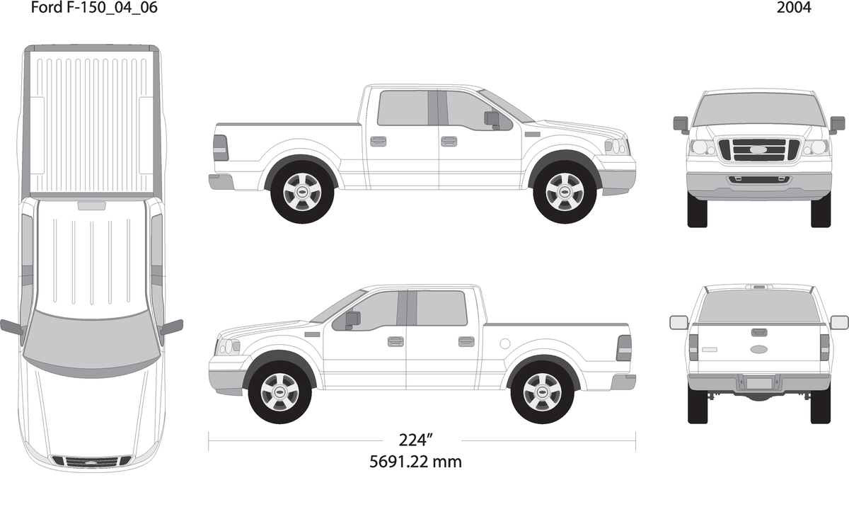 2004 Ford F 150 V06 Vehicle Wrap Template