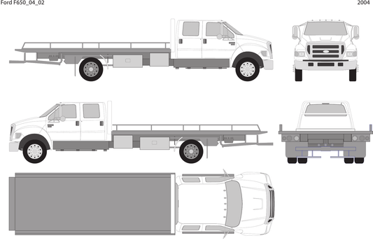 2004 Ford F-650 Vector Wrap Template - GravBase