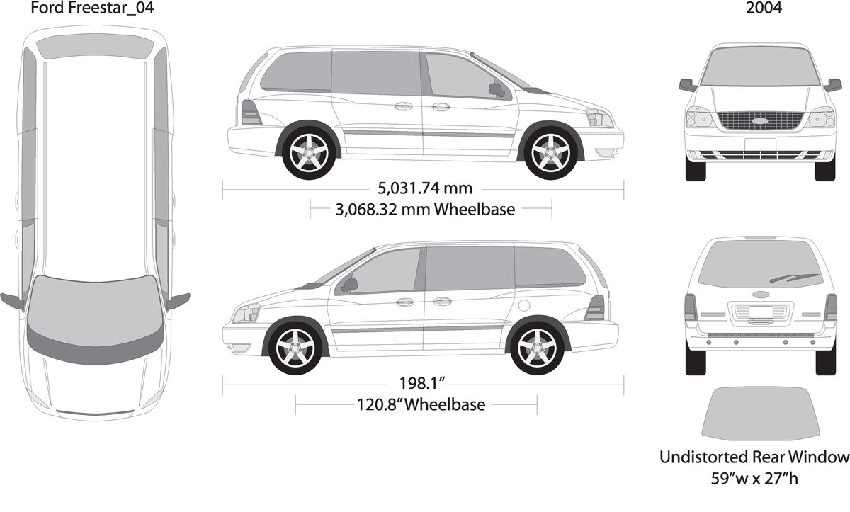 2004 Ford Freestar V04 Vehicle Wrap Template