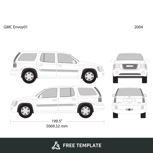 2004 GMC Envoy free vector vehicle wrap template - GravBase