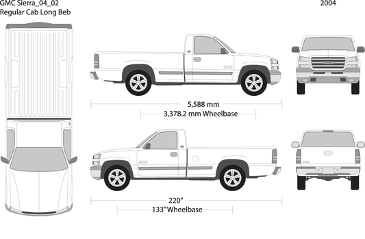 2004 Gmc Sierra 1500 V02 Vehicle Wrap Template
