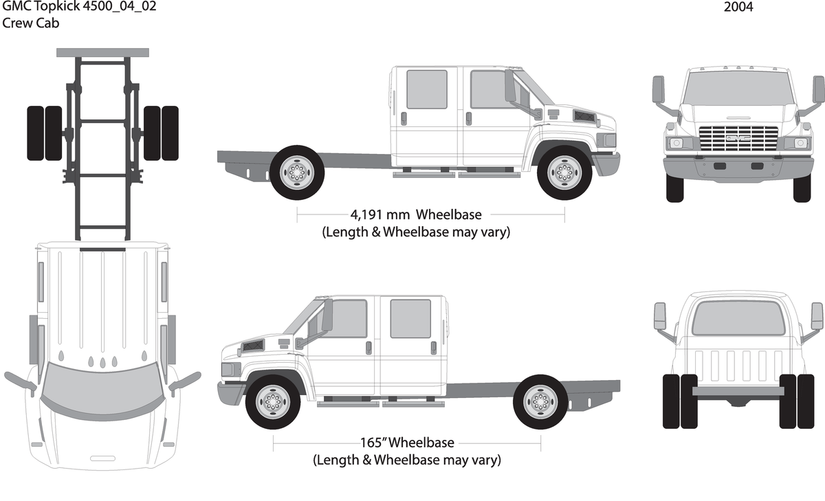 2004 Gmc Topkick 4500 V02 Vehicle Wrap Template