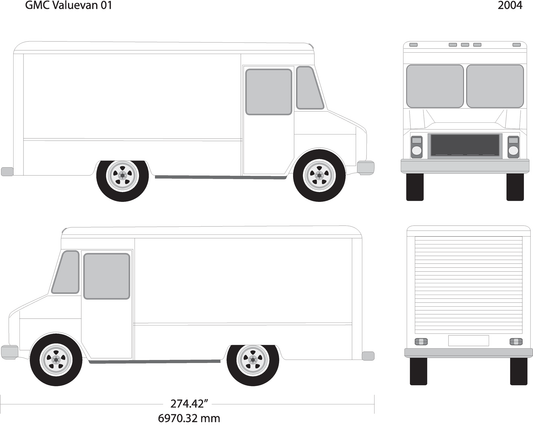 2004 Gmc Value Van V01 Vehicle Wrap Template