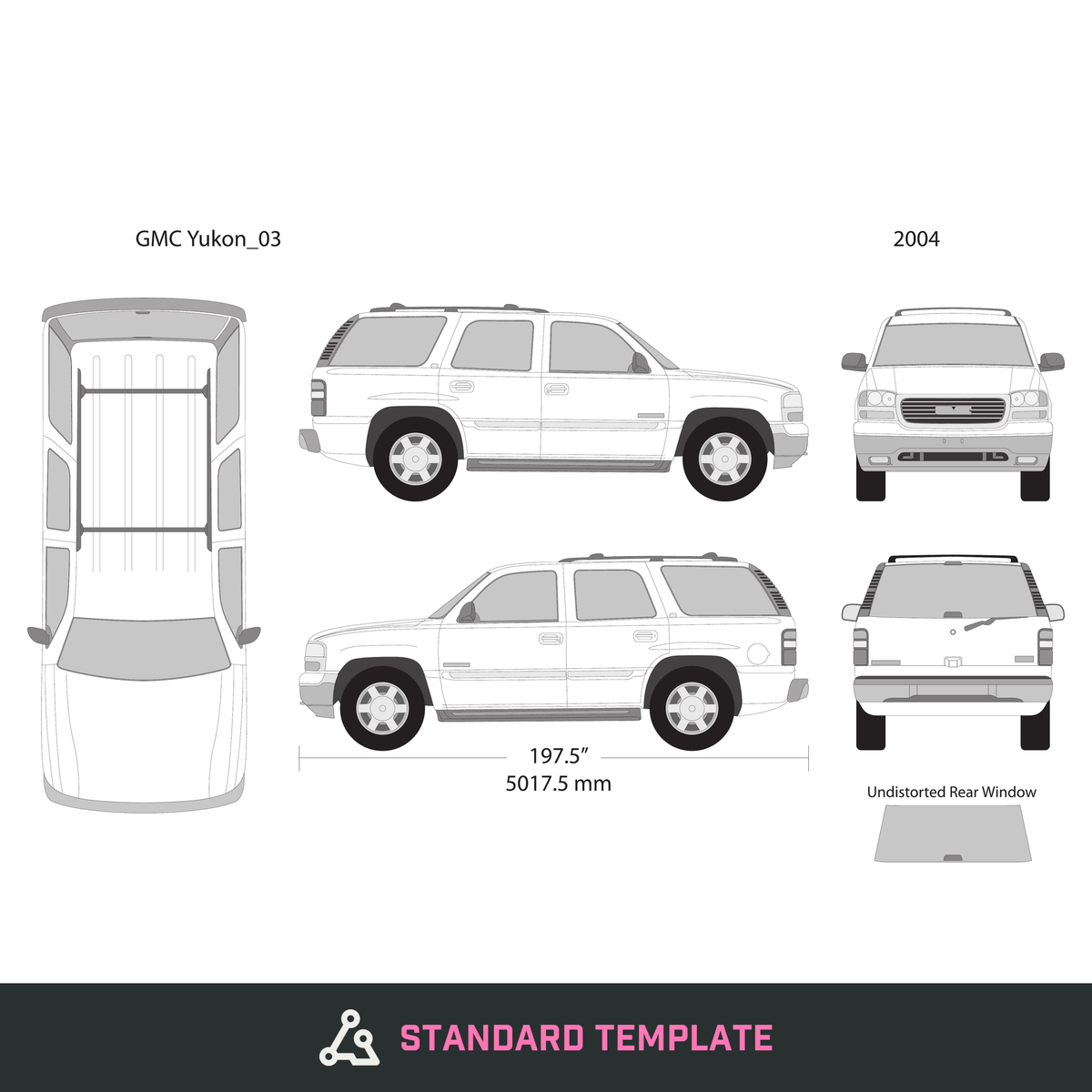 2004 GMC Yukon vector wrap template V03, Design-Ready PDF - GravBase