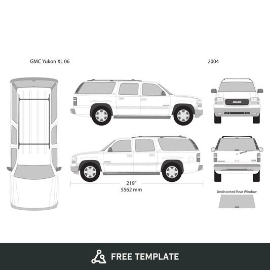 2004 GMC Yukon free vector vehicle wrap template - GravBase