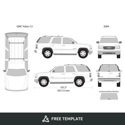2004 GMC Yukon free vector vehicle wrap template - GravBase