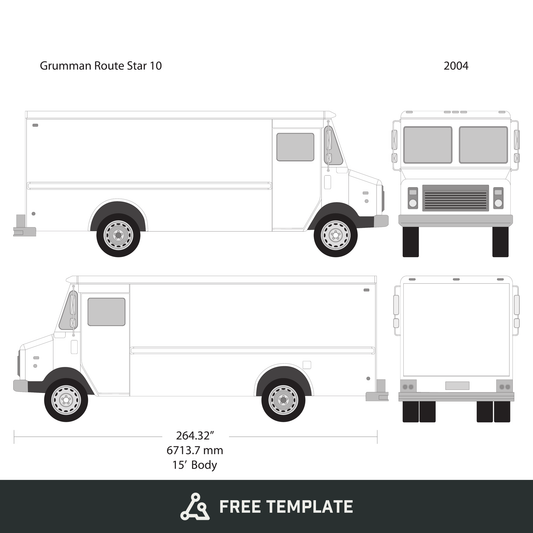 2004 Grumman free vector vehicle wrap template - GravBase