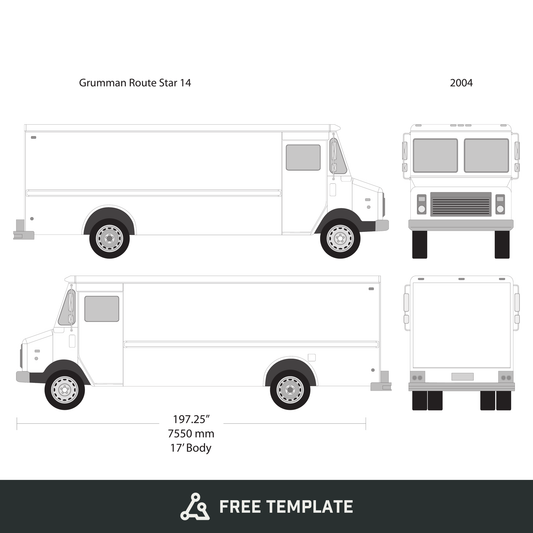 2004 Grumman free vector vehicle wrap template - GravBase