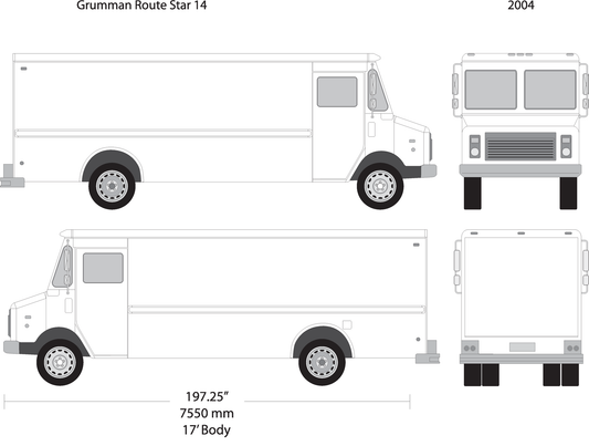 2004 Grumman V14 Vehicle Wrap Template