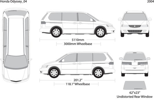 2004 Honda Odyssey V04 Vehicle Wrap Template