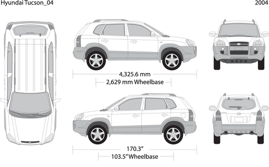 2004 Hyundai Tucson V04 Vehicle Wrap Template