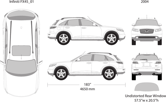 2004 Infiniti FX 45 vector wrap template, Design-Ready PDF - GravBase