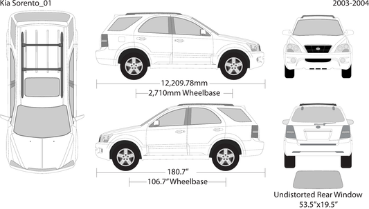 2004 Kia Sorento vector wrap template, Design-Ready PDF - GravBase