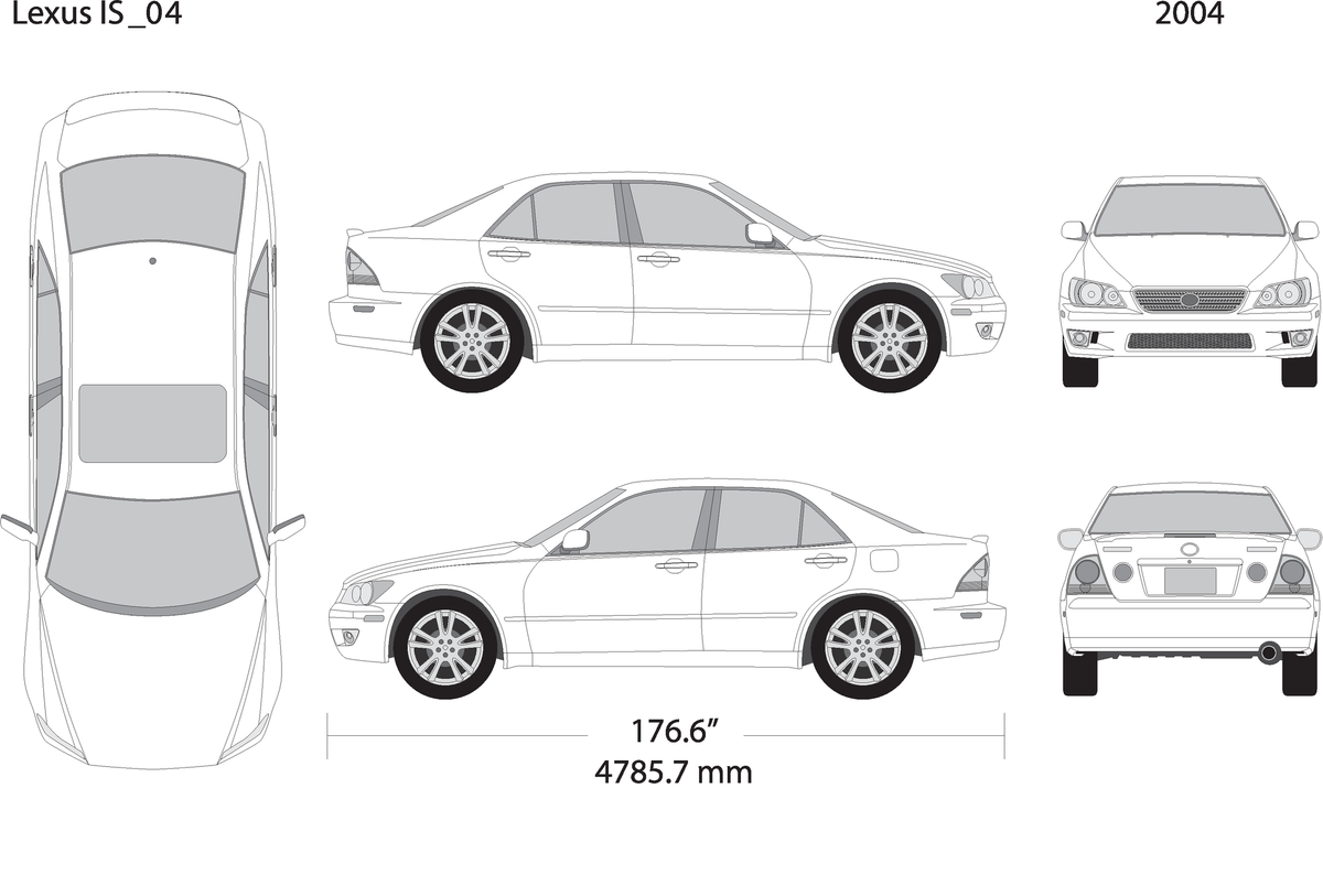 2004 Lexus Is V04 Vehicle Wrap Template