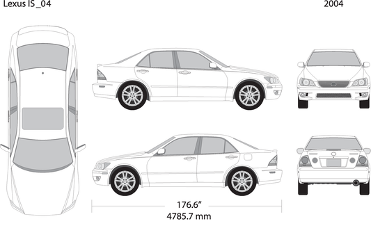 2004 Lexus Is V04 Vehicle Wrap Template