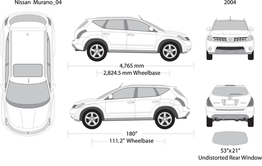 2004 Nissan Murano V04 Vehicle Wrap Template