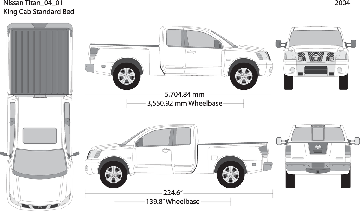 2004 Nissan Titan V01 Vehicle Wrap Template