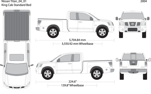 2004 Nissan Titan V01 Vehicle Wrap Template