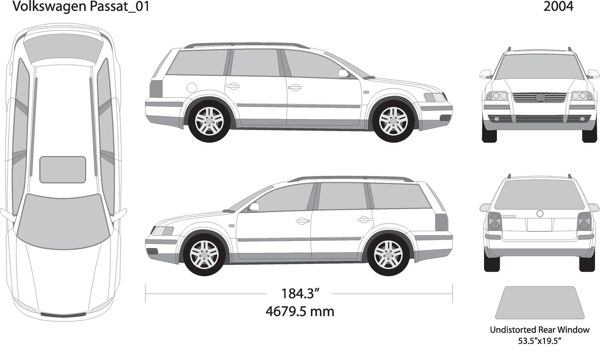 2004 Volkswagen Passat Cc V01 Vehicle Wrap Template