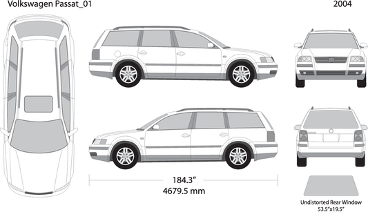 2004 Volkswagen Passat Cc V01 Vehicle Wrap Template
