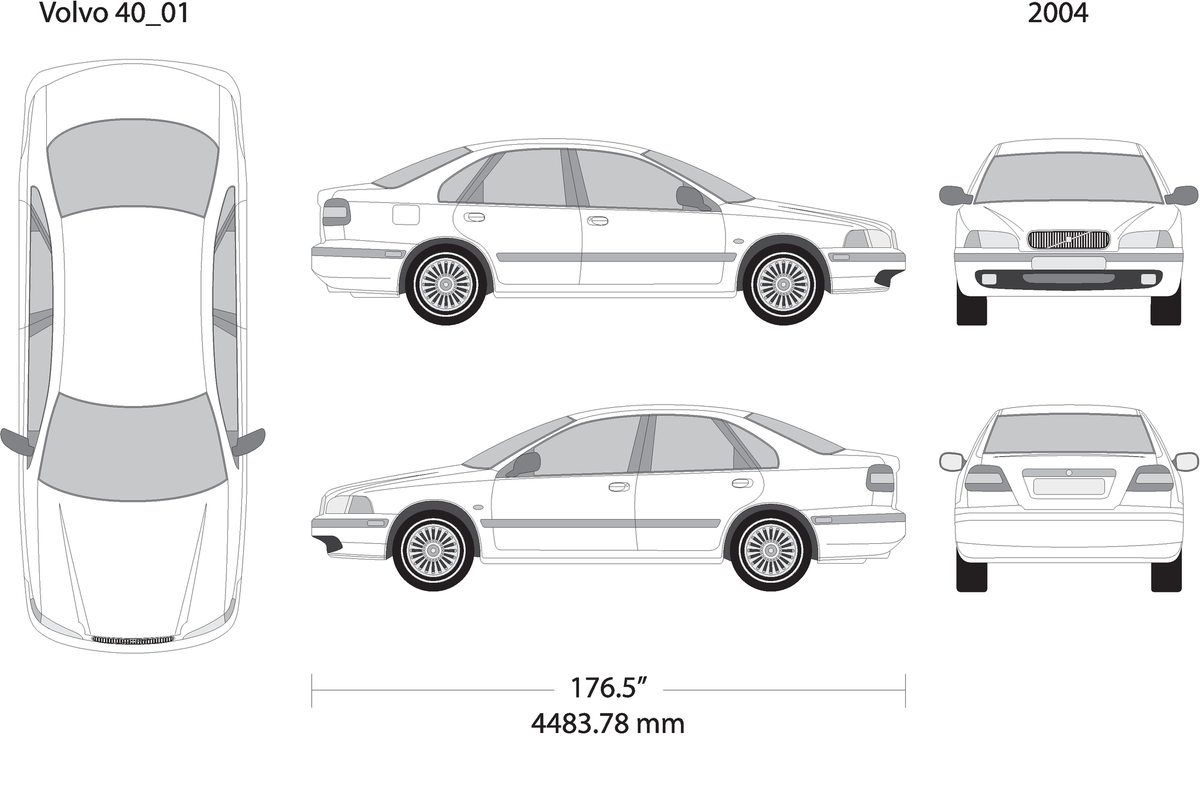 2004 Volvo Volvo 40 V01 Vehicle Wrap Template