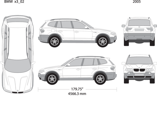 2005 Bmw X3 V05 Vehicle Wrap Template