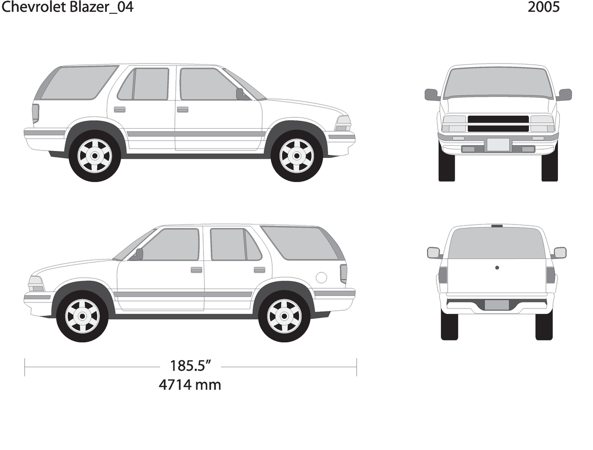 2005 Chevy Blazer V04 Vehicle Wrap Template